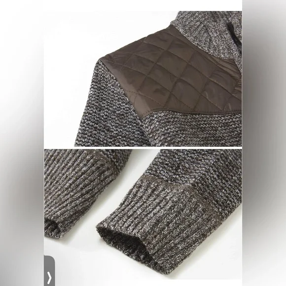 Gioberti Boy's Knitted Full Zip Cardigan Sweater with Soft Brushed Flannel - Picture 3 of 5